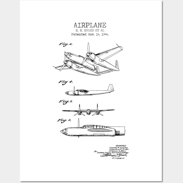 Airplane patent Wall Art by Dennson Creative